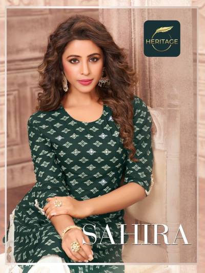Sahira By Heritage Designer Printed Skirt Style Kurti Collection